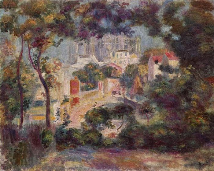 Pierre-Auguste Renoir Landschaft mit Ansicht von Sacre-Coeur